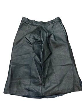 Neutral Zone Black Faux Leather Pencil Skirt 7/8 With Side Zipper